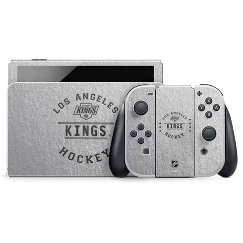 NHL Los Angeles Kings Black Text Nintendo Switch OLED (2021) Skin